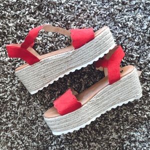 AMS Red/Tan espadrilles